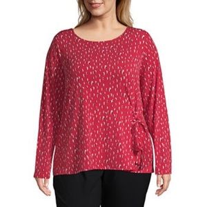 ‼️Last day‼️ Get before it’s gone❗️NWT Worthington Red Dotted Long Sleeve Blouse